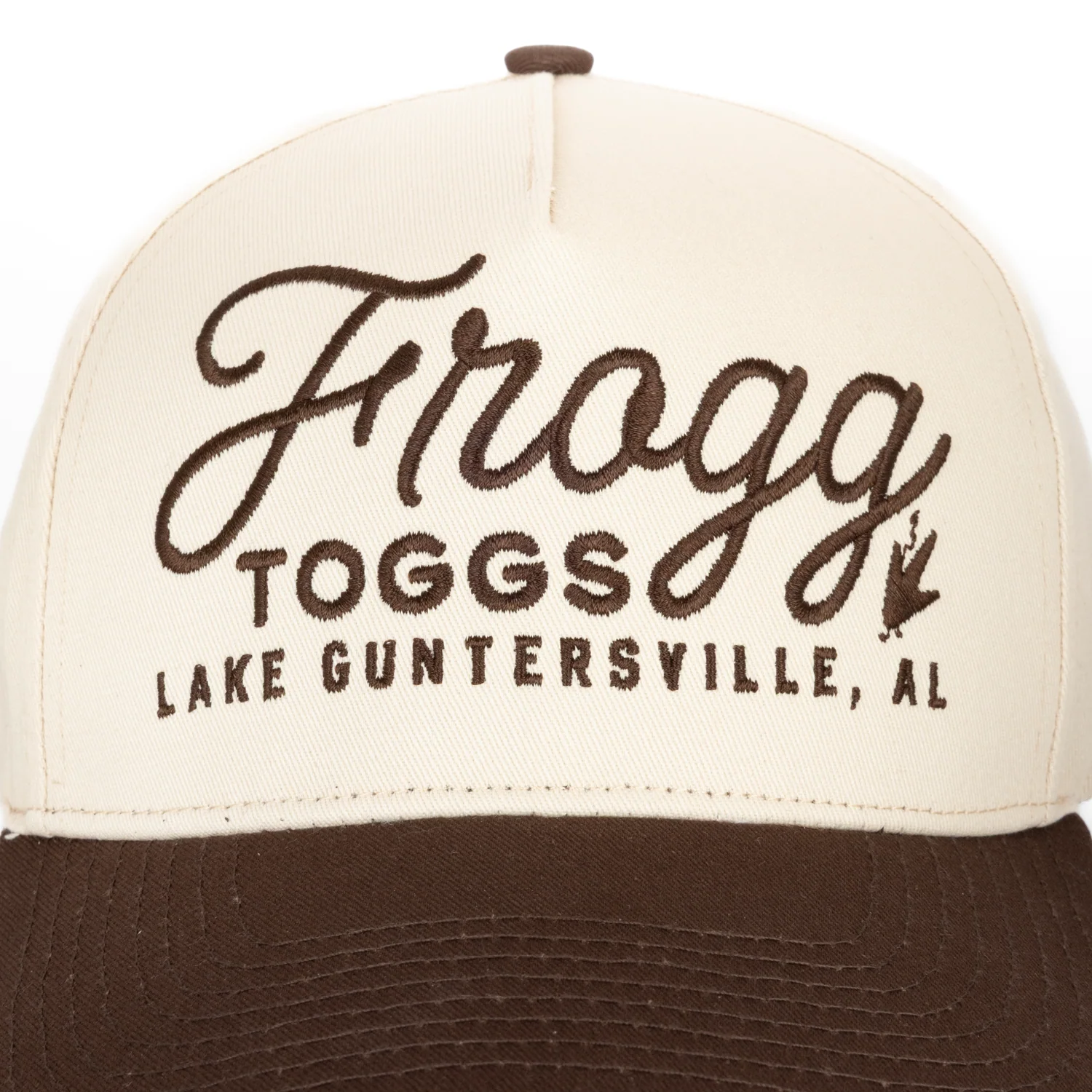 Frogg Toggs Two Tone 5-Panel Snapback Cap | Natural/Chocolate | One Size - Image 3