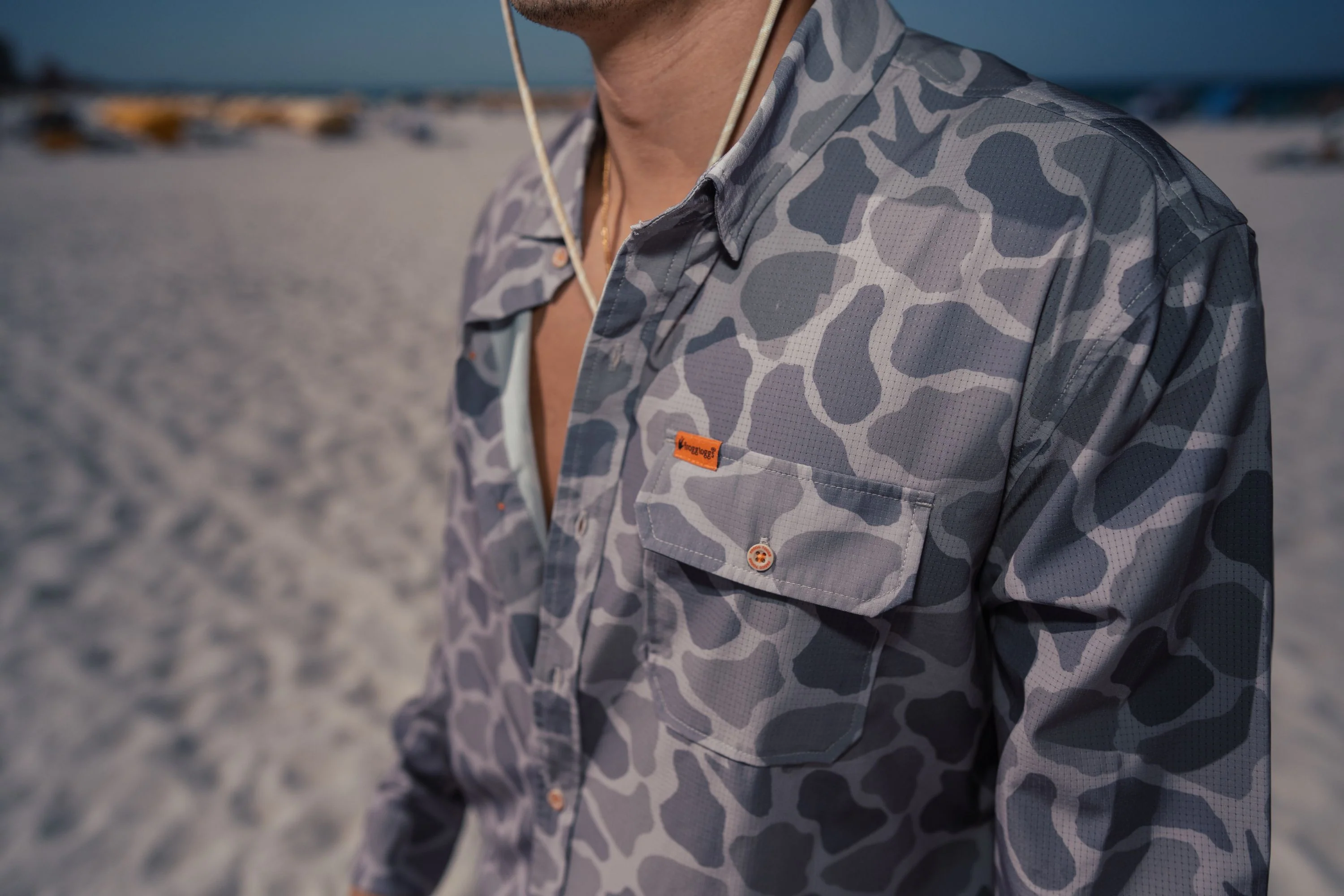 L/S Airflow Button-down | Faded Duck Camo - Image 3