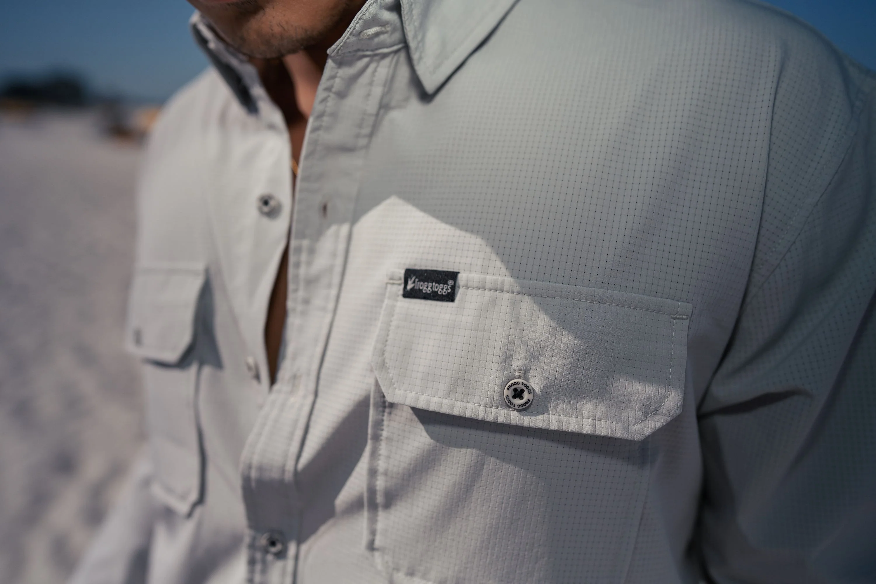 L/S Airflow Button-down | Silver - Image 3