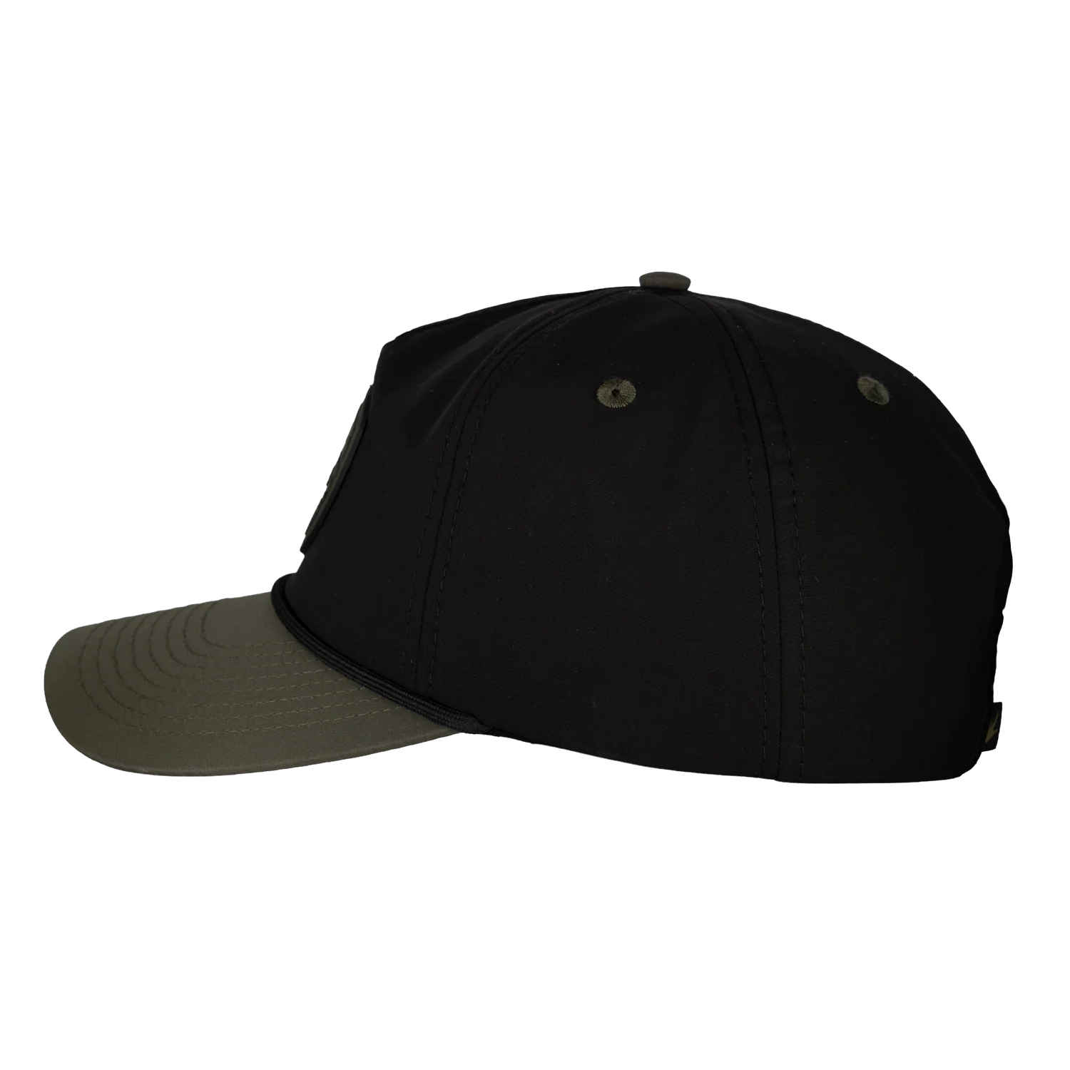Rain or Shine Two-Tone 5 Panel Performance | Black/ Faded Olive | One Size - Image 4