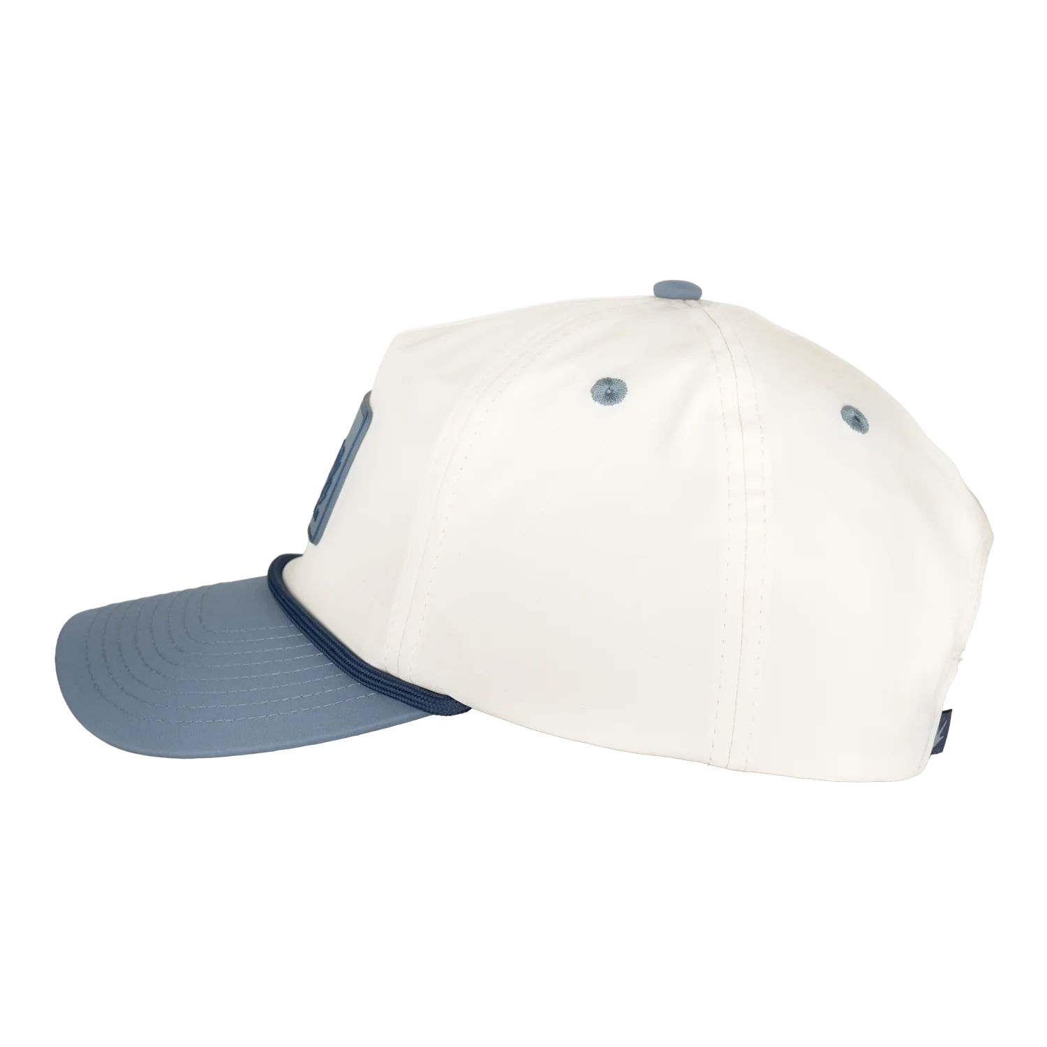 Two-Tone 5-Panel Performance Snapback | Natural/Faded Blue | One Size - Image 4