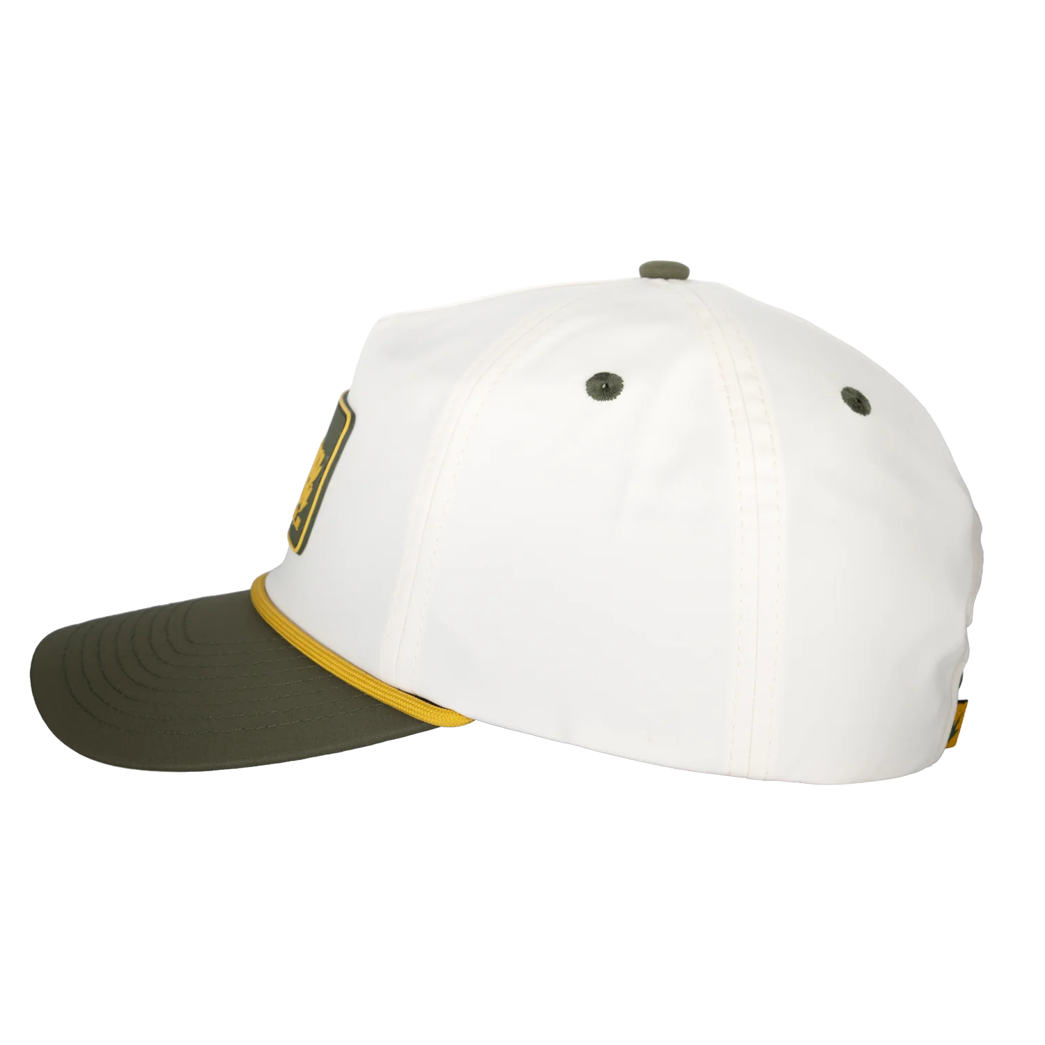 Two-Tone 5-Panel Performance Snapback | Natural/Faded Olive | One Size - Image 4